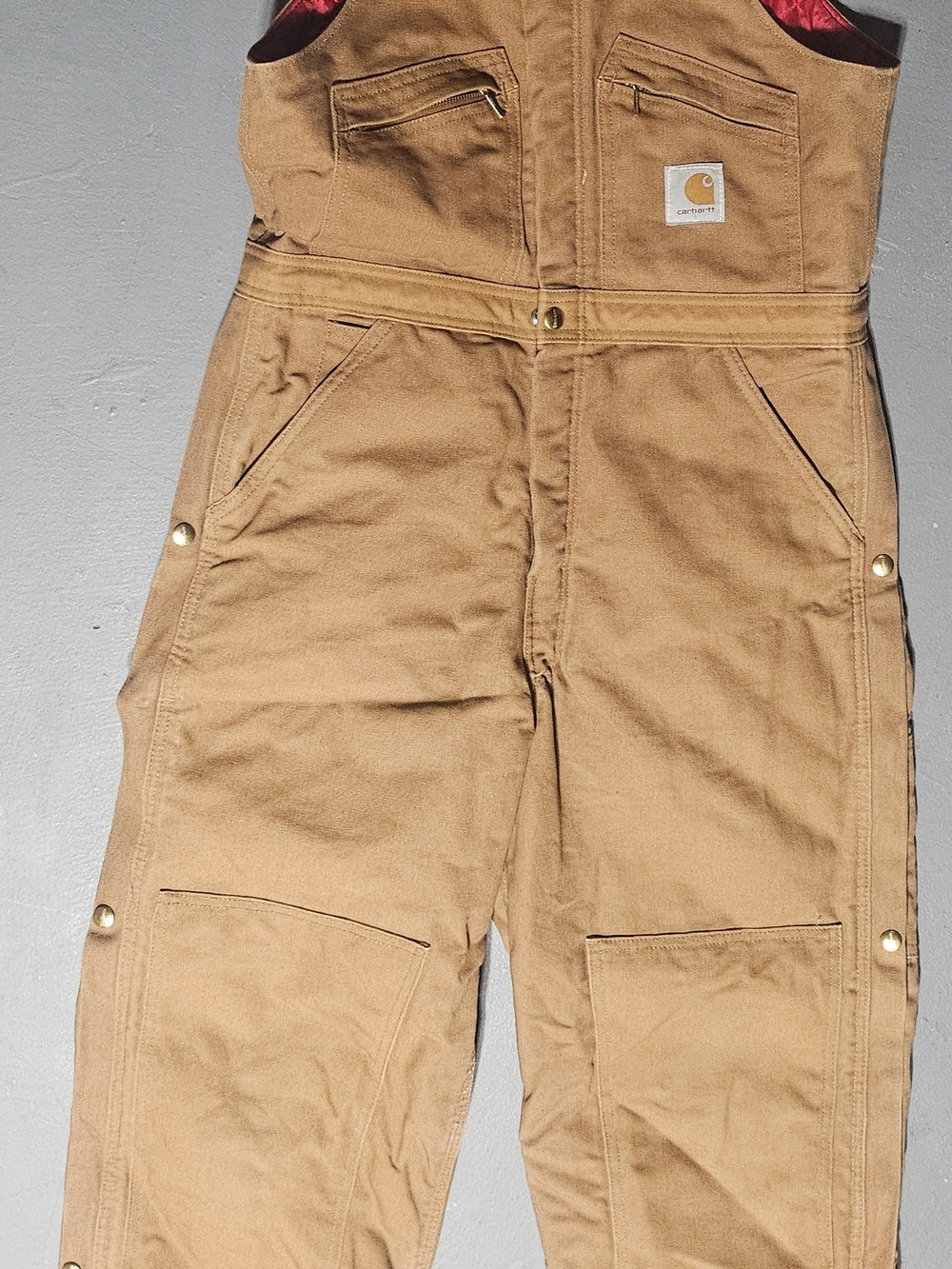 Mens S Carhartt Tan Bib Overalls